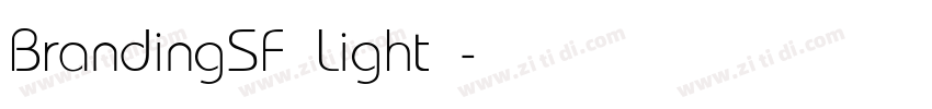 BrandingSF Light 亮体字体转换